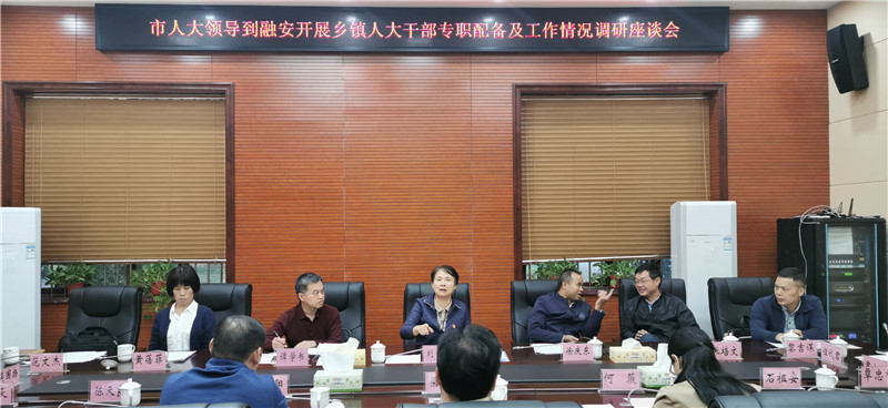 调研组在融安县调研座谈