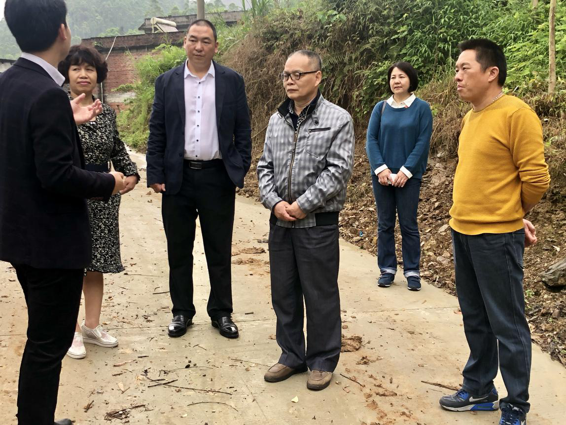 调研组在柳南区洛满镇调研扶贫项目情况