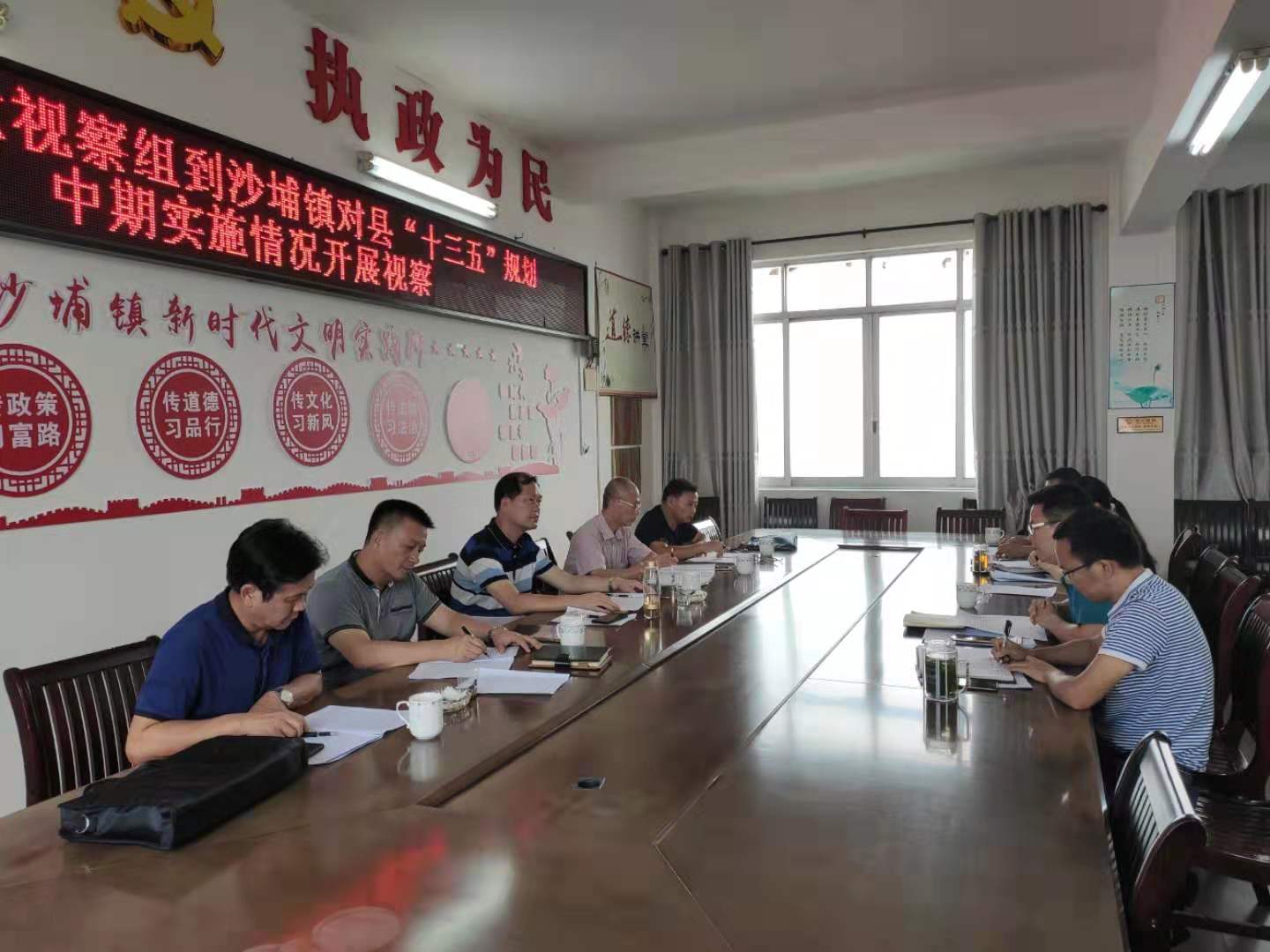 视察组在沙埔镇开展视察